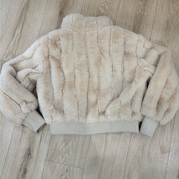 Jason Wu Cream Teddy Fur Bomber Jacket - Picture 6 of 6